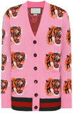 Tiger Knit Cardigan Sweater