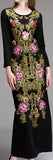 Embellished Brocade Black Gown