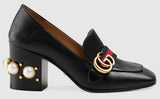 GG Leather Mid-Heel Loafer - DESIGNER INSPIRED FASHIONS