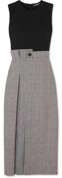Checked Midi Dress