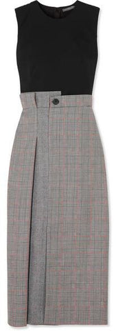 Checked Midi Dress