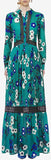 Printed Ebony Full-Length Shirt-Dress