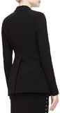 'Merrie' Lace-up Black Blazer - DESIGNER INSPIRED FASHIONS