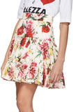 White Flowers Miniskirt