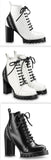 'Star Trail' Logo Ankle Boots - White or Black