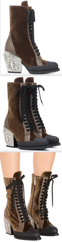 Rylee Baroque Medium Velvet Boots