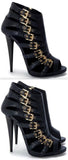 Black Peep-Toe Alien Booties