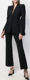 Lace-Trimmed Blazer, Black