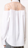 Longline Sheer Panel Shirt