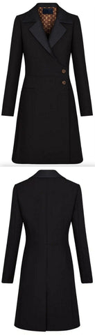 Knee-Length Wrap Coat | DESIGNER INSPIRED FASHIONS