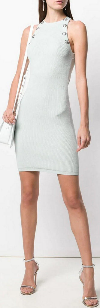 Knit Halter Midi Dress, Green
