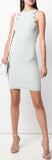 Knit Halter Midi Dress, Green