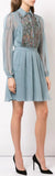 Floral Embellished Silk Dress | DESIGNER INSPIRED FASHIONS