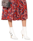 VLTN Logo Sock Booties, White