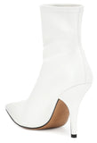 VLTN Logo Sock Booties, White