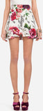 Peonies Printed Brochen Skirt