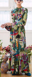 Landscape Print Maxi Dress