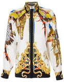 Native-Print Bead-Fringed Shirt