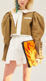 Repetition Asymmetric Collar Drop Jacket