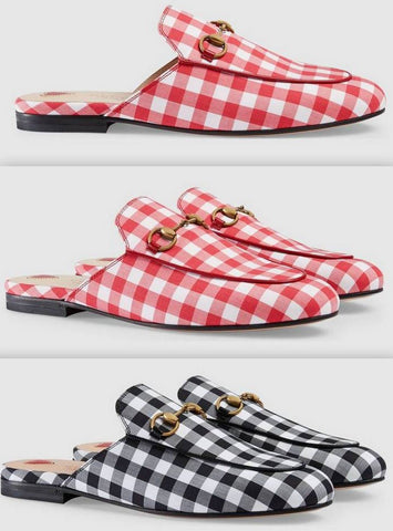 Princetown Check Fabric Slipper