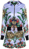 Multi Printed Jacket & Short Set