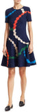 Scallop Print Knit Dress