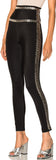 Black Side-Seam Studded Leggings