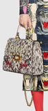 Snakeskin Top Handle Bag