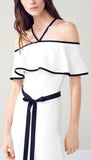 'Spencer' Off-The-Shoulder Jumpsuit - Vanilla - DESIGNER INSPIRED FASHIONS