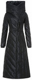 Long Paneled Puffer Down Coat