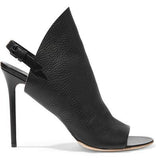 Textured Leather Mules