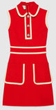 Contrasting Sleeveless Jersey Dress