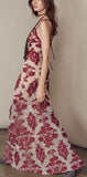 'Temecula' Crop Top & Maxi Skirt, Red