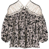 Strappy Embroidered Top