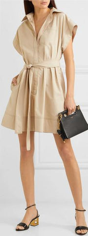 Belted Poplin Mini Dress | DESIGNER INSPIRED FASHIONS