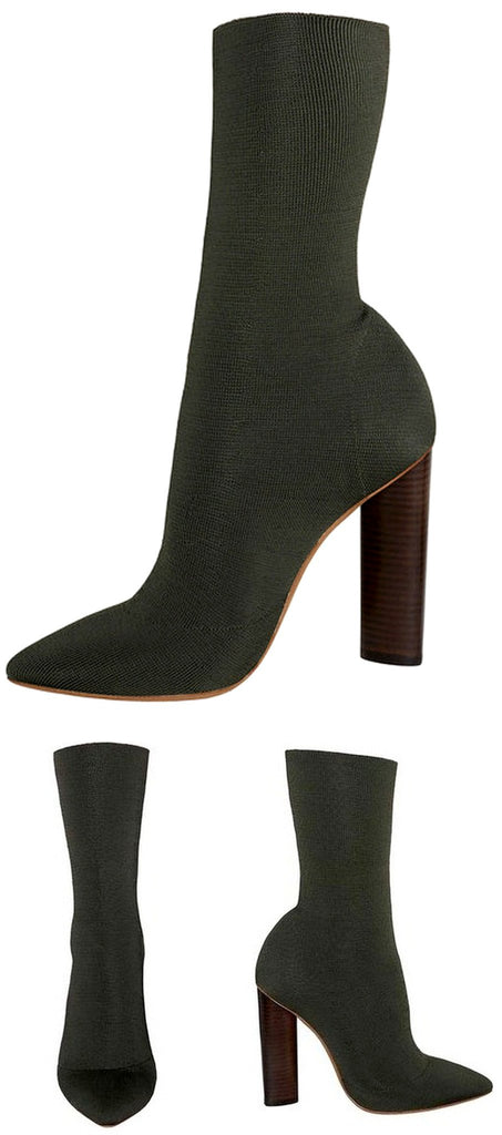 Low Knit Boots-Black - DESIGNER INSPIRED FASHIONS