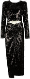 Black Sequin-Embellished Top & Skirt Set