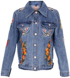 Heavily-Embroidered Denim Jacket - DESIGNER INSPIRED FASHIONS