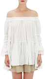 Off-the-shoulder Broderie Anglaise Cotton-Voile Top - DESIGNER INSPIRED FASHIONS