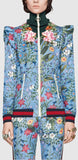 'Flora Knight' Print Embroidered Jacket & Pant Set