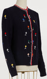 Embroidered Cardigan Sweater