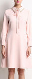 Cotton Dress with Embellished Collar, Pink *Minimum Stock*