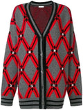 Crystal Embellished V-neck Cardigan