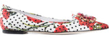 Embellished Brocade Point-Toe Flats - DESIGNER INSPIRED FASHIONS