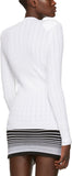 Button-Embellished Cardigan, White