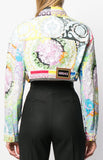 Baroque Technicolour Print Denim Jacket | DESIGNER INSPIRED FASHIONS