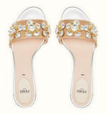 Natural Metallic Flower Slides