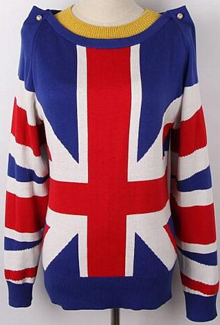 British Flag Knit Sweater - DESIGNER INSPIRED FASHIONS