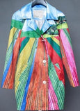 Multi Colored Scenic Printed Coat - DESIGNER INSPIRED FASHIONS