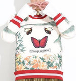 Embroidered Cotton Sweatshirt - DESIGNER INSPIRED FASHIONS